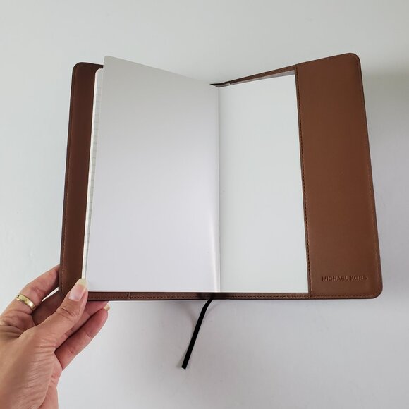 ❌️Michael Kors Brown MK Logo Medium Women Ladies Girls Lined Notebook - Picture 8 of 11